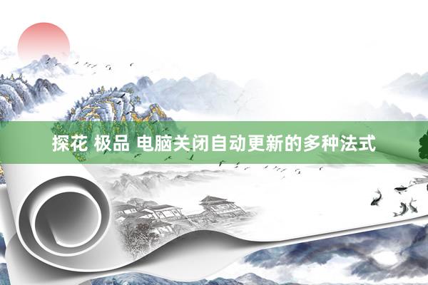 探花 极品 电脑关闭自动更新的多种法式